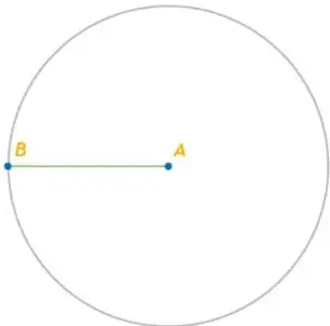 Pentágono regular inscrito en la circunferencia.