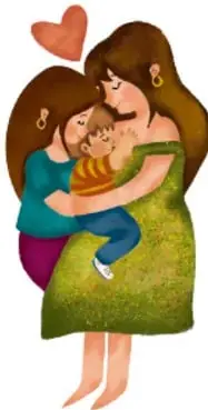 Fotografía de dos niños, un niño y una niña, posando juntos; corresponde a la consanguinidad
