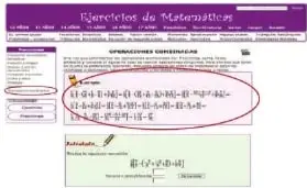 Captura que señala la selección de una categoría o tema en la parte superior izquierda de la plataforma.