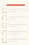 Ícono de una lista de verificación con algunas casillas marcadas (palomitas), representando el seguimiento de actividades.