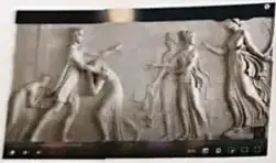 Imagen de una representación artística relacionada con la mitología griega.