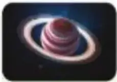 Imagen del planeta Saturno con sus anillos.