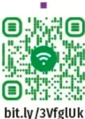 Código QR verde que enlaza al video 'La divertida estructura geométrica de bacterias y virus' (bit.ly/3VfglUk).