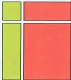 Se muestran fichas cuadradas grandes verdes y rojas para representar $x^2$ y $-x^2$.