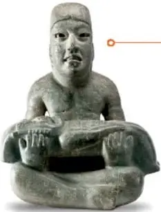 Altar-trono olmeca de piedra con una figura sentada en la entrada, procedente de San Lorenzo Tenochtitlan, Veracruz.