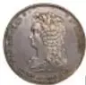 Fotografía del reverso de una medalla de plata con inscripciones, ficha: Carlos IV, 1789, 41 mm, Casa de Moneda de México.