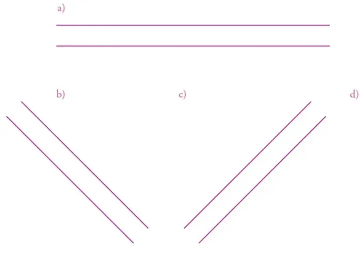 Recta horizontal con flechas en ambos extremos que representan su carácter infinito.