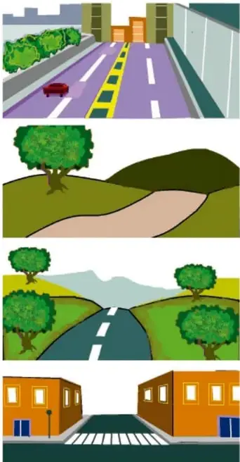 Camino de tierra sinuoso entre cerros verdes con un árbol.