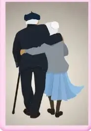 Ilustración de una pareja abrazada, relacionada con los vínculos afectivos y el amor.