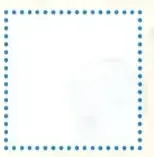 Cuatro figuras hechas con líneas punteadas para completar cuadrados; algunas están giradas o inclinadas.