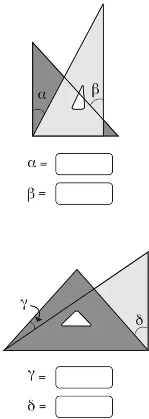 Escuadra apoyada en la base con γ por calcular.