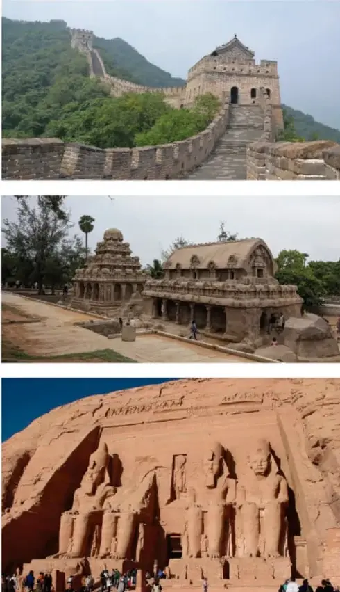 Fotografía de la Gran Muralla China sobre una montaña.