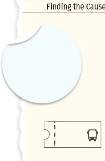 Círculo decorativo con esquina doblada, elemento gráfico.