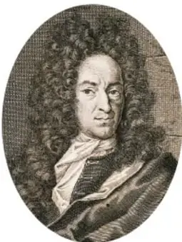 Retrato de Georg Ernest Stahl con peluca y vestimenta del siglo XVIII.