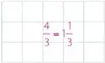 Cuadrículas con partes coloreadas para representar productos de fracciones.