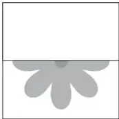 Tres opciones: flor con pétalos hacia la derecha, flor con pétalos hacia abajo y flor con pétalos hacia la izquierda.