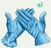 Guantes de laboratorio azules