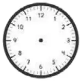Dos relojes analógicos: Inicio marcando las 10:00 y Término en blanco para completar.