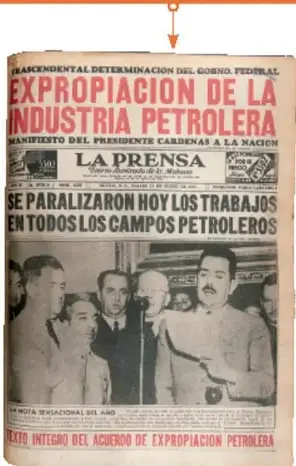 Logotipo de Petróleos Mexicanos (Pemex) con un trabajador petrolero en el centro.