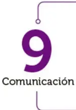 Número 9 en morado con el título 'Comunicación'.