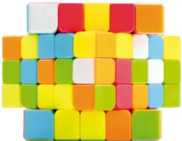 Rompecabezas con forma de dodecaedro (megaminx) con caras de muchos colores.