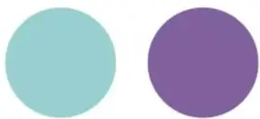 Dos círculos de colores que representan a los dos jugadores.