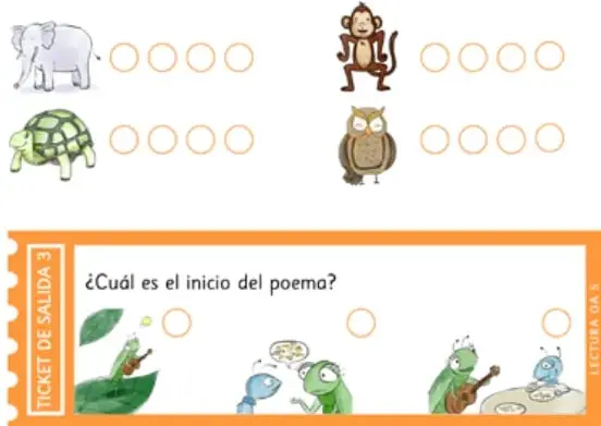 Tabla de dos columnas para clasificar palabras con ce y ci.
