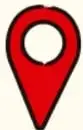 Icono de un marcador de mapa rojo.