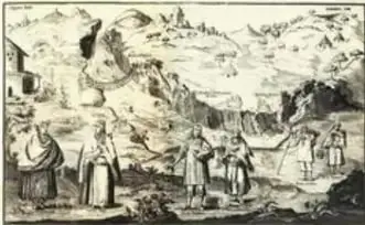 Ilustración del paisaje del corregimiento de Quito.