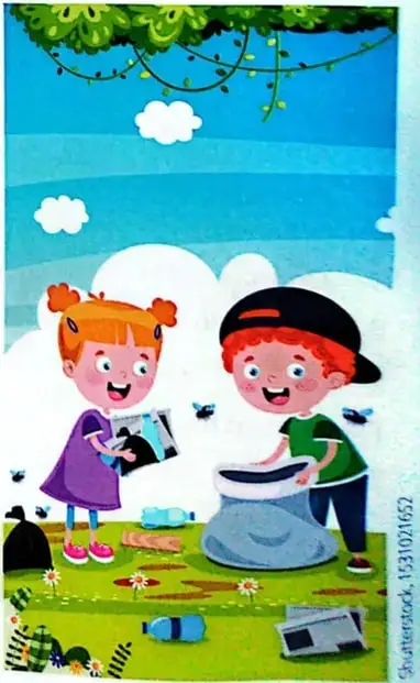 Ilustración de niños comunicándose mediante recursos digitales.