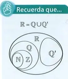Recuadro informativo sobre números irracionales famosos como $\pi$, el número de Euler y la razón áurea.