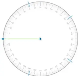 Circunferencia con centro A y radio AB.