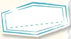 Globo de diálogo hexagonal vacío con líneas punteadas, para escribir respuestas.