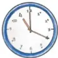 Dibujo de un reloj de pared con manecillas, que representa apartar un tiempo.