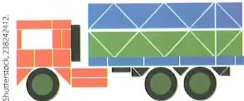 Dos trapecios de diferente tamaño con medidas de lados y ángulos correspondientes, usados para calcular la razón de proporcionalidad.