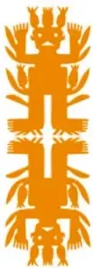 Logotipo de la Colección con dos figuras humanas entrelazadas en forma circular, de colores verde, azul y amarillo, con el texto "De lo humano y lo comunitario".