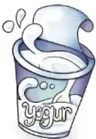 Ilustración de un envase de yogur