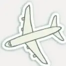 Dibujo de un avión de papel volando.