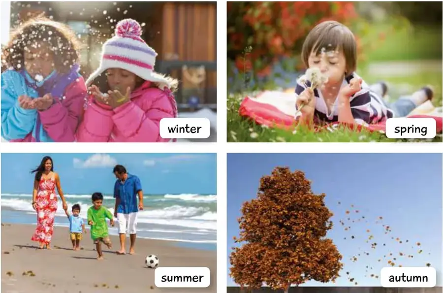Dos niñas con abrigos rosados y gorros jugando con nieve. Etiqueta: winter.