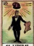 Ilustración de un hombre con traje y sombrero, con la palabra 'EL LIBERAL'.