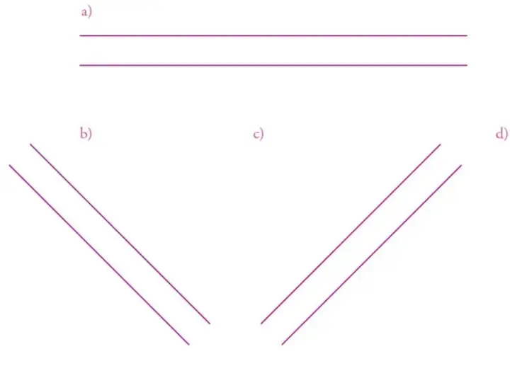 Recta horizontal con flechas en ambos extremos que representa una recta infinita.