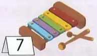 Cuadrícula para representar restas con regletas; aparece como ejemplo una operación de 6 menos 5 igual a 1.
