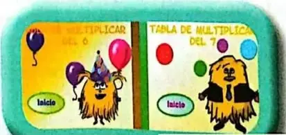 Círculo numérico con el número 6 en el centro y nueve espacios alrededor para completar sus múltiplos.