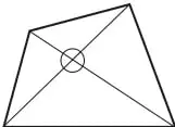 Cuadrilátero ABCD con diagonales y ángulos marcados: 87°, 72°, 69°, 47° y 72°.