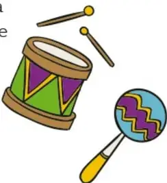 Tambor y maraca.