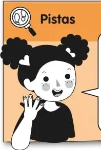 Niña con burbuja de texto que explica que la cantidad de personas en un espacio depende del número de personas y del área que ocupan.