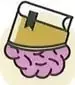 Ilustración de un cerebro y un pergamino que identifica la ficha de comprensión lectora.