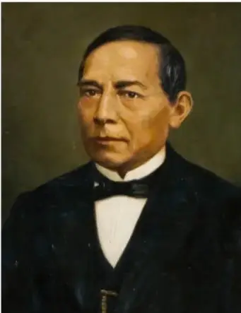 Retrato de Benito Juárez, presidente de México, con traje formal.