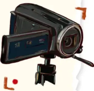 Cámara de video profesional sobre un trípode, símbolo de la difusión audiovisual del proyecto.