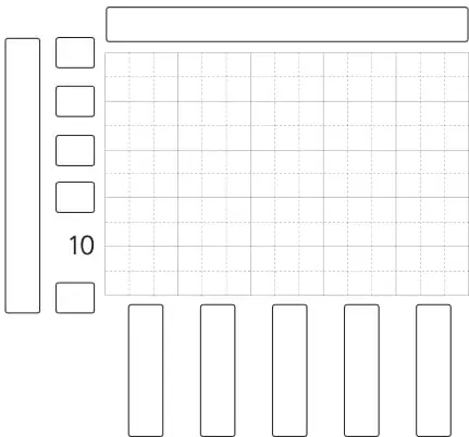 Gráfico de barras en blanco con eje vertical marcado en 10 y cinco espacios para rotular las legumbres.